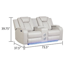 Load image into Gallery viewer, Benz - Power Recliner Set With LED Lighting And USB Charging
