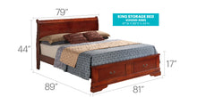 Load image into Gallery viewer, Upholstered Panel Sleigh Bed Design

