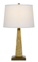Load image into Gallery viewer, Table Lamp With Off-White Empire Shade - Brown
