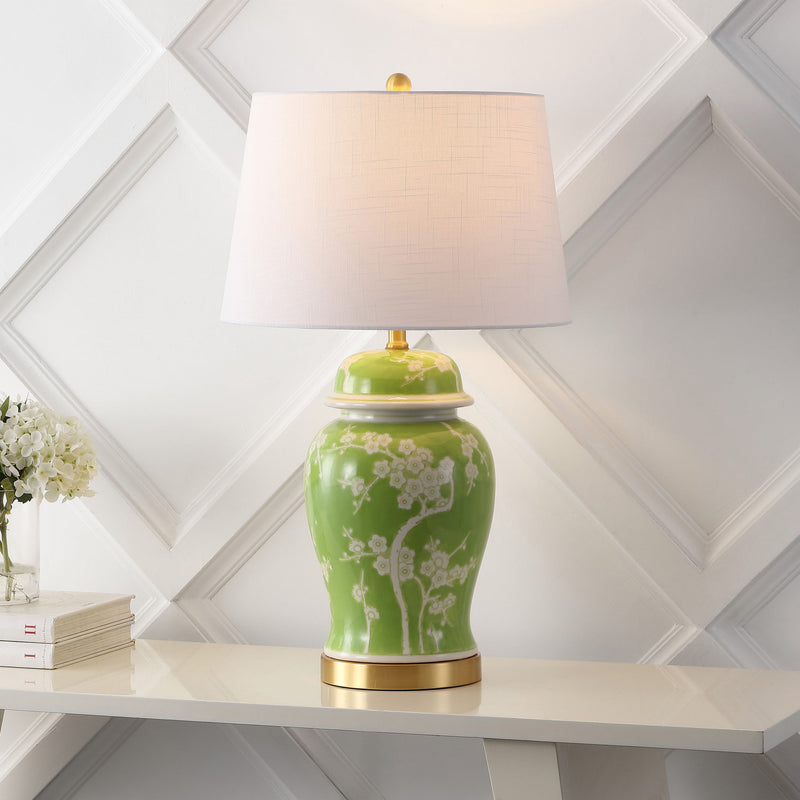 Novelty Table Lamp With Empire Shade - Green / Gold
