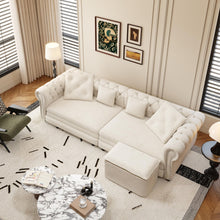 Load image into Gallery viewer, 3 In 1 Convertible Sleeper Sofa Bed With Movable Ottoman
