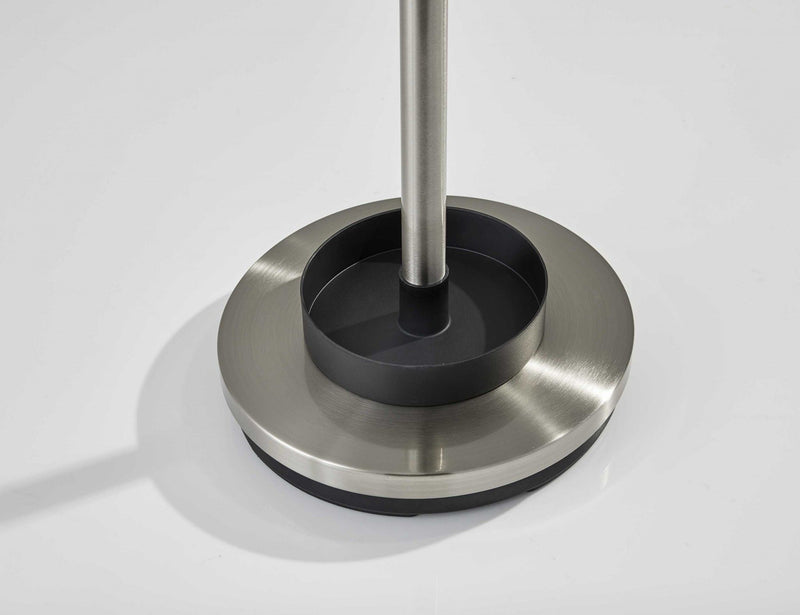 Brushed Steel Stand Coat Rack - Silver