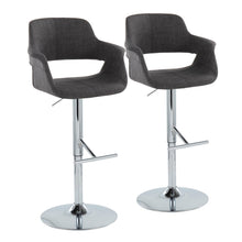 Load image into Gallery viewer, Vintage Flair - Mid Century Modern Adjustable Barstool &amp; Straight T Footrest (Set of 2)
