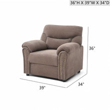 Load image into Gallery viewer, Hamilton - Chair With Hand Applied Nailhead Trim And Pillow Top Arm Cushions
