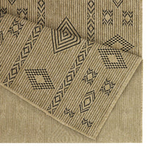 Load image into Gallery viewer, Earth - 5'3" X 7'3" Indoor, Outdoor Area Rug Polypropylene - Jute / Black
