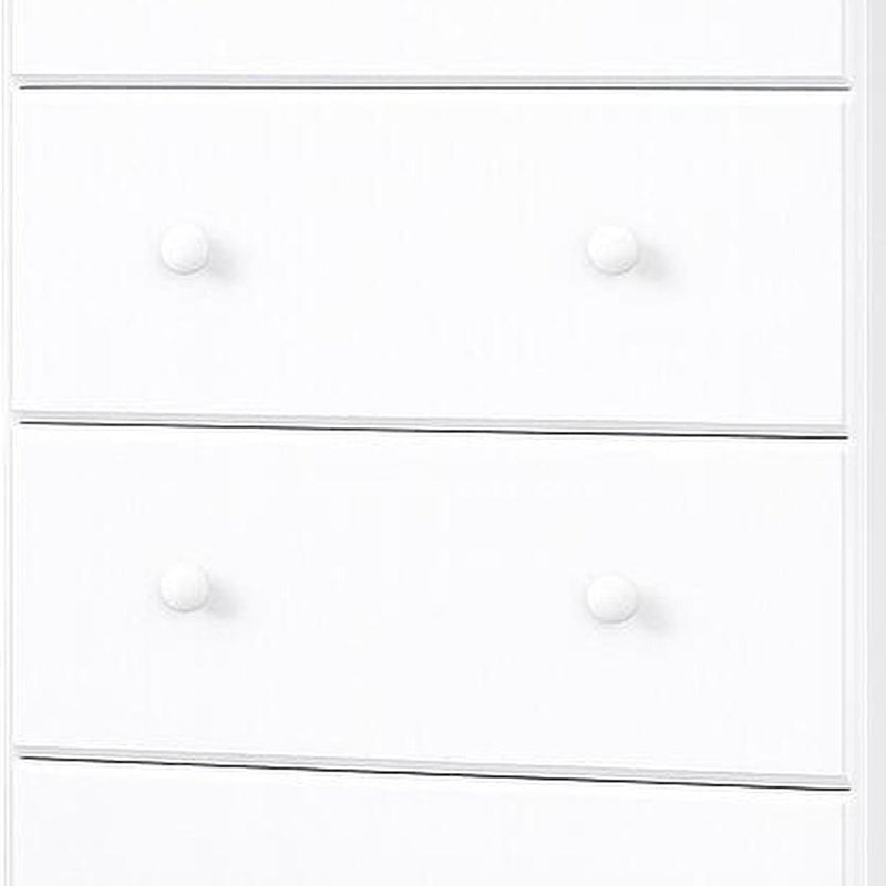 Solid Wood Five Drawer Dresser (760579) - White