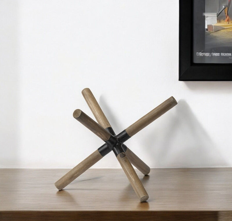 Modern Abstract Tabletop Sculpture (392490) - Brown