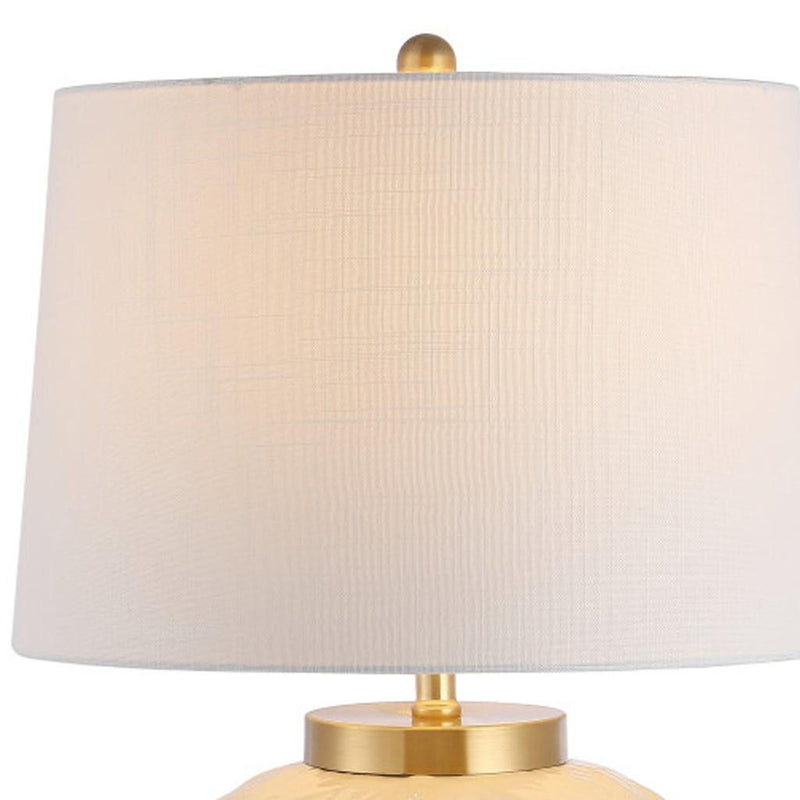 Novelty Table Lamp LED With Empire Shade - Clear / Cream