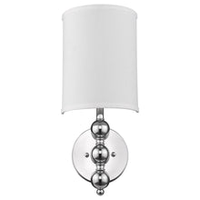 Load image into Gallery viewer, Wall Light With Linen Fabric Shade - Chrome Silver
