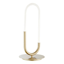 Load image into Gallery viewer, 19" Acrylic And Metal Mod Paper Clip LED Table Lamp - Gold
