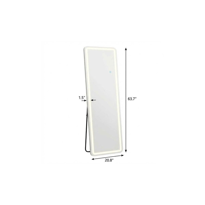 64" Freestanding Frameless Standing Mirror - Gold