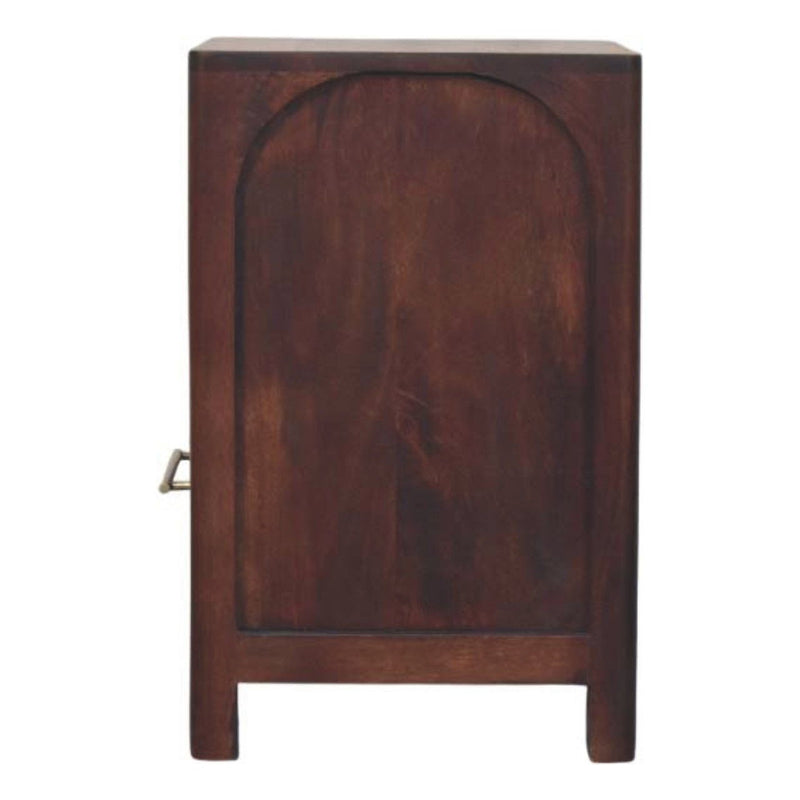 22" Wood Two Drawer Nightstand - Dark Brown