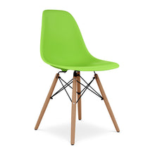 Load image into Gallery viewer, Heavy Duty Plastic And Wood Dining Side Chair - Green
