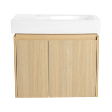Load image into Gallery viewer, Modern Bathroom Vanity With Ceramic Basin, Wall Mounted Floating Sink Combo, Storage Cabinet
