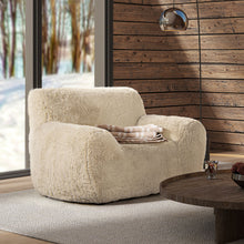 Load image into Gallery viewer, Summit - Faux Sheepskin Overstuffed Arm Chair - Cream Beige
