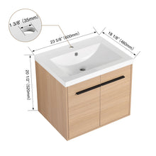 Load image into Gallery viewer, Bathroom Vanity Set With Resin Countertop Sink, 2 Doors
