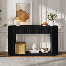Load image into Gallery viewer, Oval Fluted Console Table With 2 Drawers And Bottom Shelf
