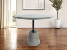 Load image into Gallery viewer, Concrete Pedestal Base Round Top Dining Table - Gray
