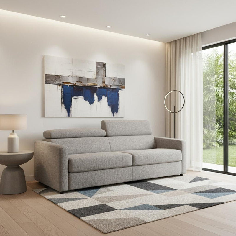 Fabric Sleeper Sofa - Light Gray