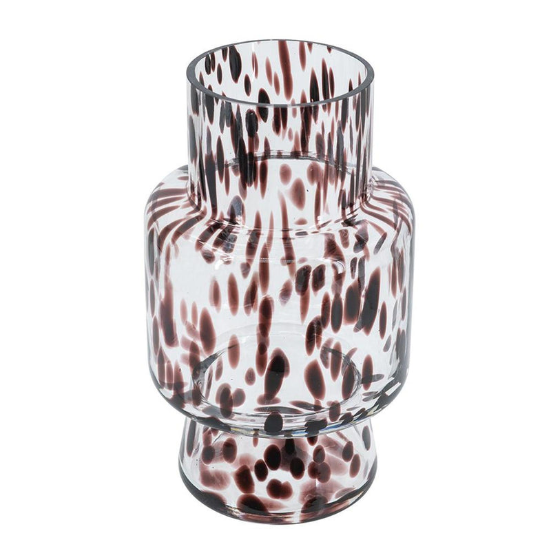 Abstract Cylinder Table Vase (574427) - Amber / Clear