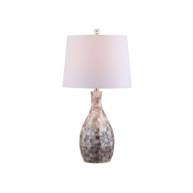 Novelty Table Lamp With Drum Shade - Ivory / Beige / White