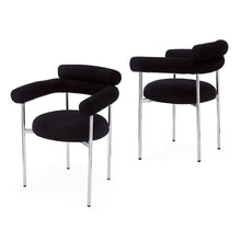 Load image into Gallery viewer, Contemporary Upholstered Armchair Dining Chairs With Metal Legs (Set of 2)
