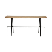 Load image into Gallery viewer, Solid Wood Trestle Console Table - Brown And Black
