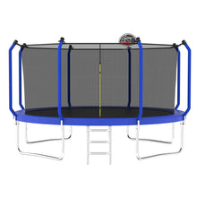 Load image into Gallery viewer, Trampoline With Basketball Hoop, Astm Approved Reinforced Type Outdoor Trampoline With Enclosure Net
