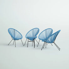Load image into Gallery viewer, Outdoor Conversation Set With Ergonomic Lounge Chairs And Tempered Glass Table
