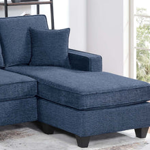 Load image into Gallery viewer, Sectional Set With USB Port Right Arm Chaise, Armless Loveseat, Left Arm Chaise, 3 Piece, Includes Matching Pillows - Dark Blue
