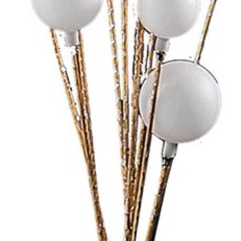 Eleven Light LED Metal Floor Lamp - Antiqued Gold