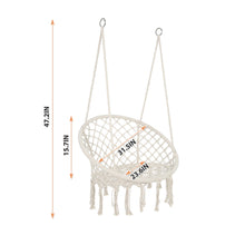 Load image into Gallery viewer, Macrame Hanging Hammock Chair, Rope Swing For Indoor And Outdoor Use
