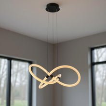 Load image into Gallery viewer, Metal LED Dimmable Smart Enabled Chandelier - Black
