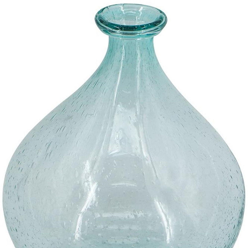Bubble Round Table Vase - Aqua