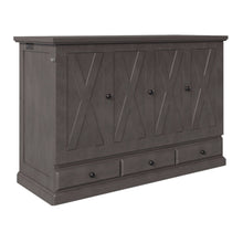 Load image into Gallery viewer, Solid Pine Murphy Bed Chest Cube Cabinet Bed With Charging Station And Large Storage Drawer For Home Office Or Small Room
