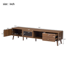 Load image into Gallery viewer, Doors TV Stand For TVs Up To 85", Entertainment Center With Storage Cabinets, TV Media Console Table For Living Room - Natural
