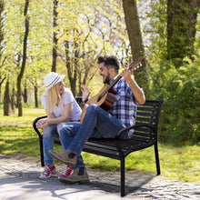 Load image into Gallery viewer, Patio Bench Steel - Black
