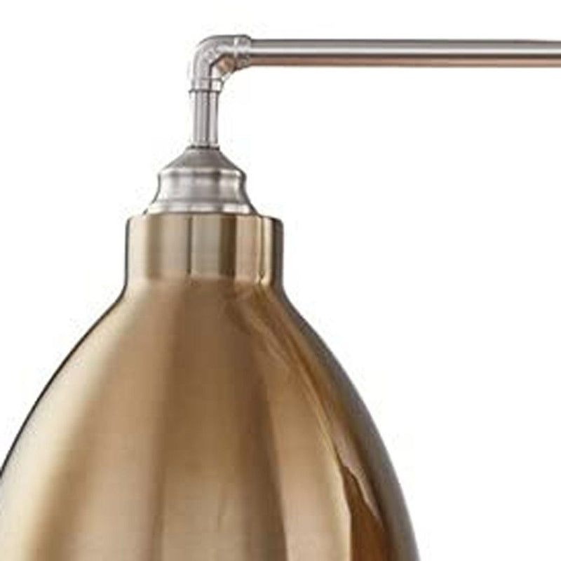 Kitchen Island Three Light Metal Dimmable Chandelier With Shades - Gold / Silver