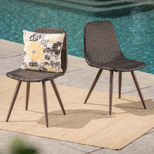 Load image into Gallery viewer, Dreamweaver - Outdoor Dining Chair With Powder Coated Legs (Set of 2) - Brown
