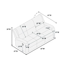 Load image into Gallery viewer, Modern Living Room Set With Square Armrest, Cushion Backrest
