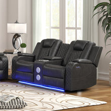 Load image into Gallery viewer, Benz - Power Reclining Loveseat &amp; LED Lighting And Built In USB
