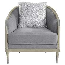 Load image into Gallery viewer, Fernando - Chair With Pillow - Gray Chenille &amp; Champagne
