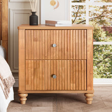 Load image into Gallery viewer, Modern Fluted Nightstand With 3 Drawers

