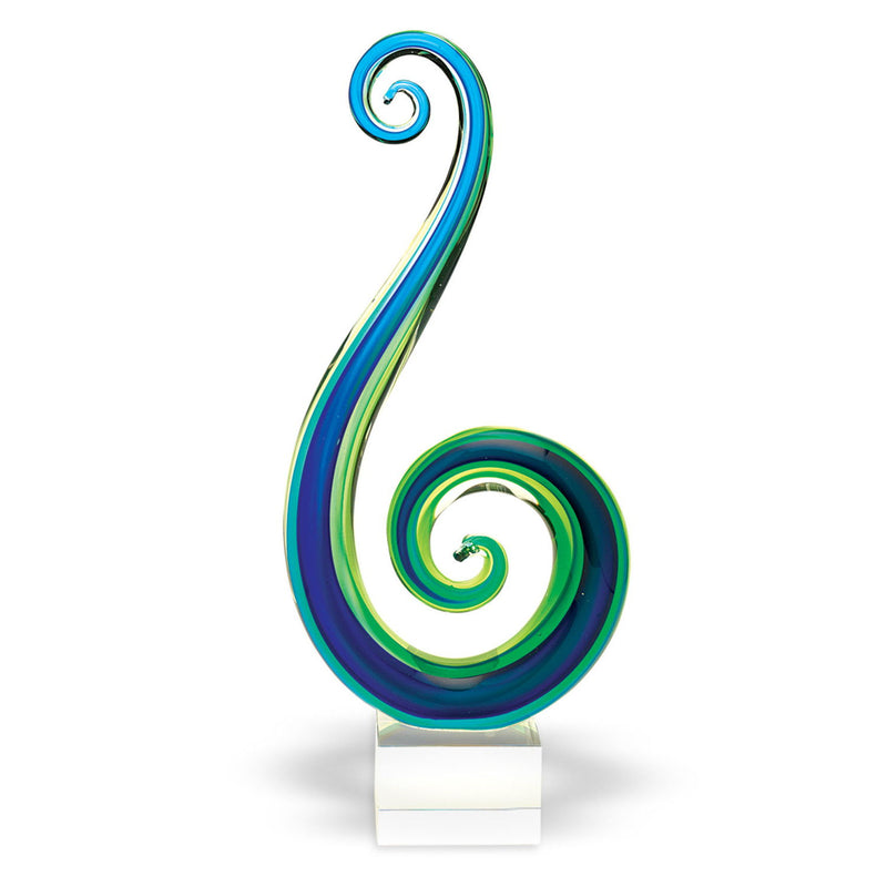 Murano Modern Abstract Tabletop Sculpture (376113) - Blue / Green