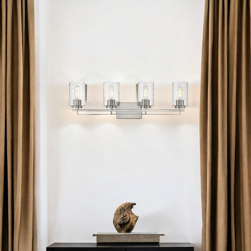 Orella 4-Light Satin Vanity - Nickel