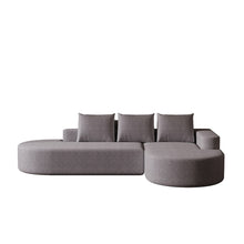 Load image into Gallery viewer, Modern Curved Sofa, L-Shaped Modular Sectional Set With 3 Pillows
