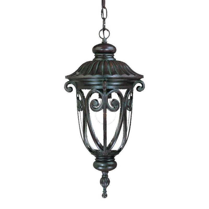 Naples 1-Light Marbelized Hanging Light - Mahogany