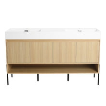 Load image into Gallery viewer, Modern Bathroom Vanity Combo With Single Resin Sink And Storage Cabinet
