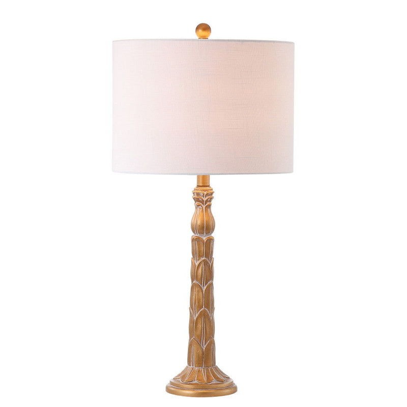 Table Lamp With Drum Shade - Gold