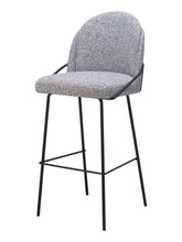 Load image into Gallery viewer, 30" Modern Shearling And Steel Bar Height Bar Chairs (Set of 2) - White
